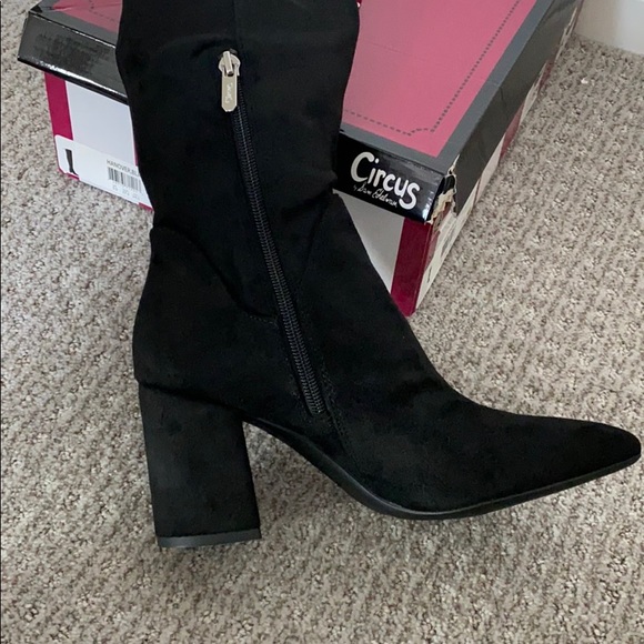 Over The Knee Black Suede Boots - Picture 4 of 4